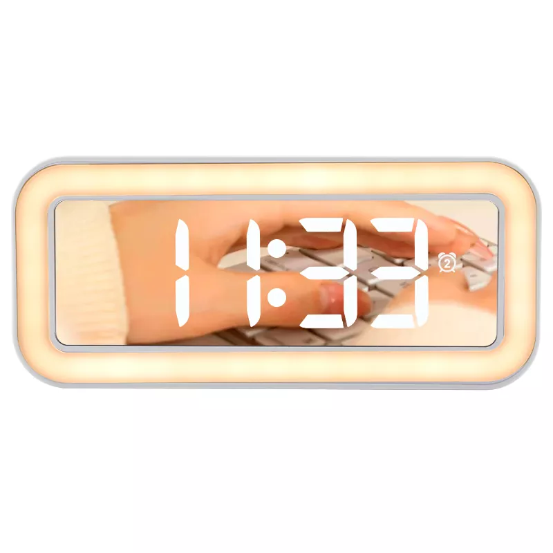 LED כפול אזעקות טמפרטורת אור לילה שעון מעורר