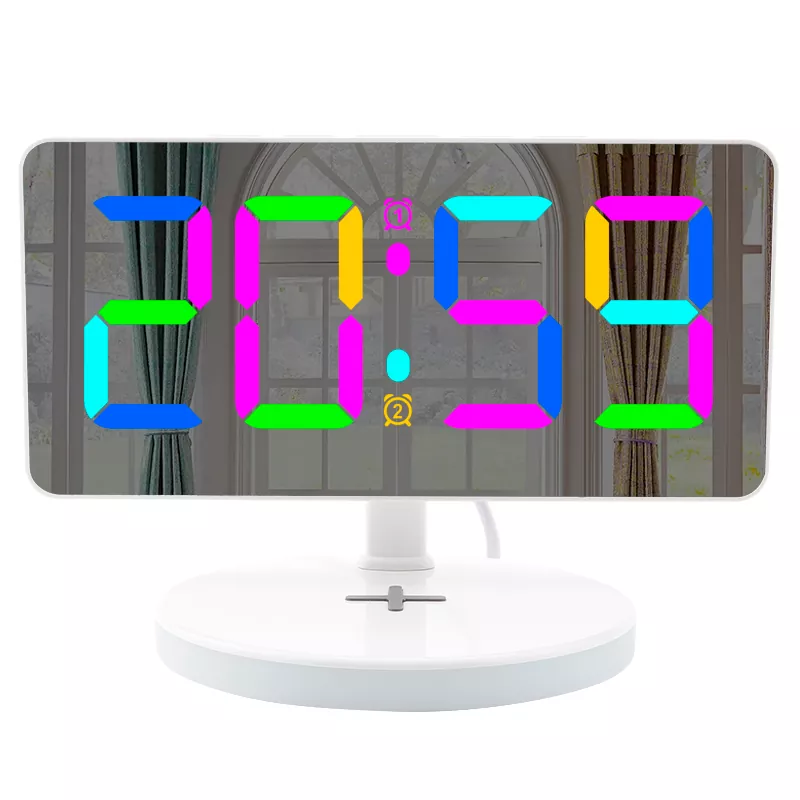 טעינה אלחוטית טעינה RGB Light Light RGB שעון מעורר דיגיטלי